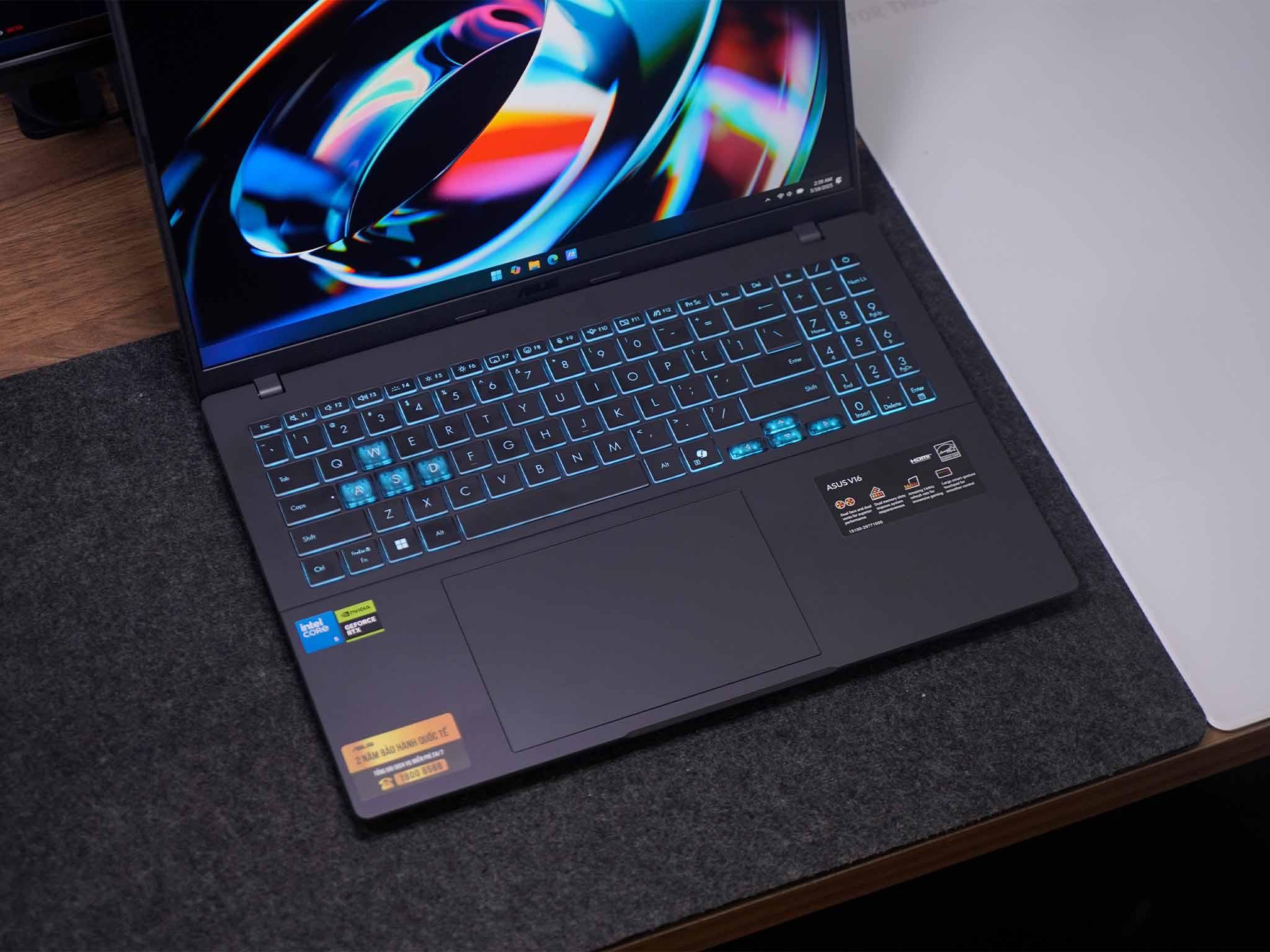 ASUS Gaming V16 – Laptop gaming AI mỏng nhẹ hiệu năng mạnh cho sinh viên