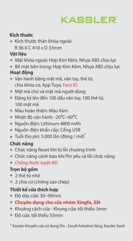 Khoá Cửa Nhôm Kassler KL-599 CNC – VF Grey App